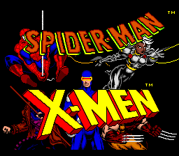 Spider-Man and the X-Men in Arcade's Revenge (USA) (4 Man Version) Title Screen